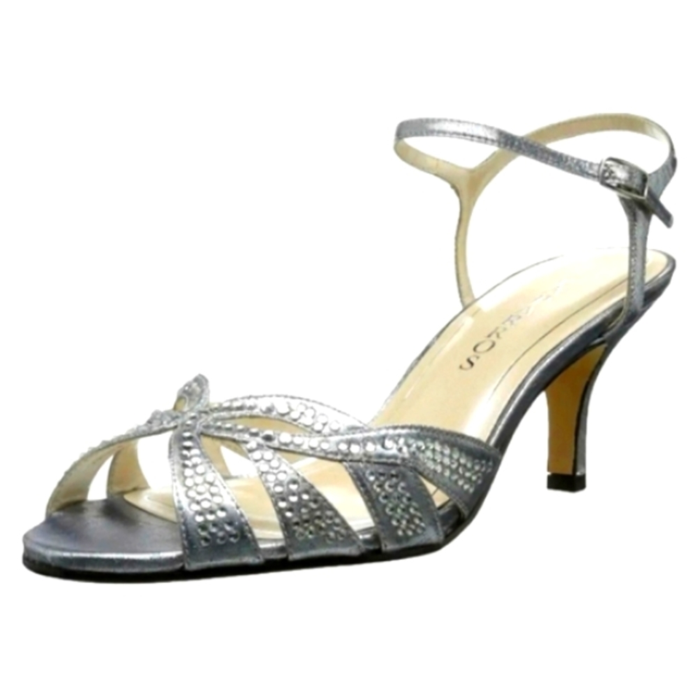 Caparros Silver Heirloom Dress Sandals 8 1/2 B